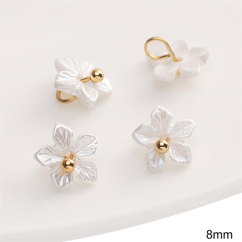 5Pcs Resin Mini Flower Pendant Charms for Necklace Bracelet DIY Jewelry Craft Making