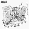 Town Hall Tudor Corner Brick Bank Cafe Corner Model Book shop Street View House Building Blocks Model Toys Jazz Club Pet Shop Dow