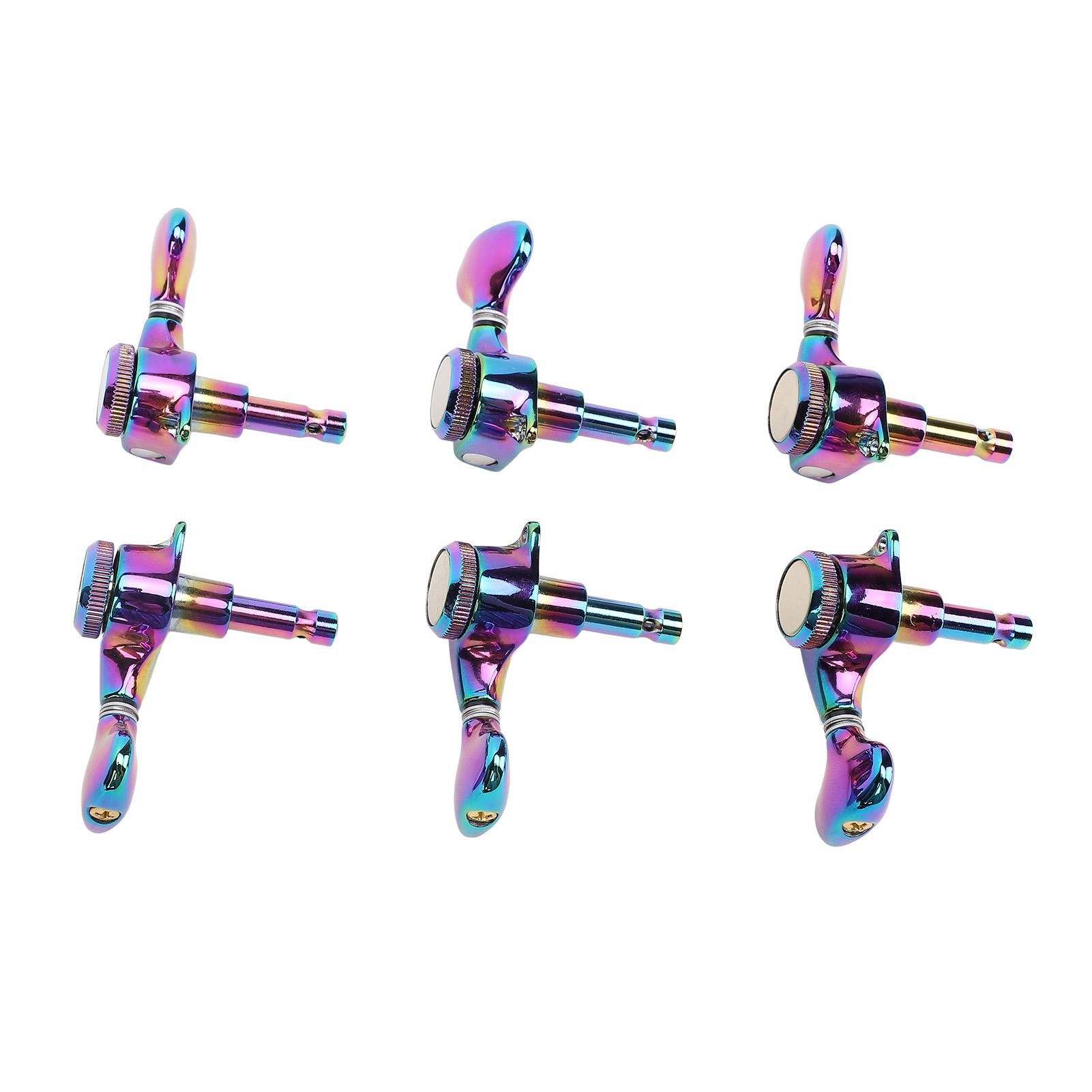 

3L 3R Guitar Locking Tuner Keys Machine Head Metal Tuning Pegs Replacement for ST Style Electric Acoustic Folk Guitars