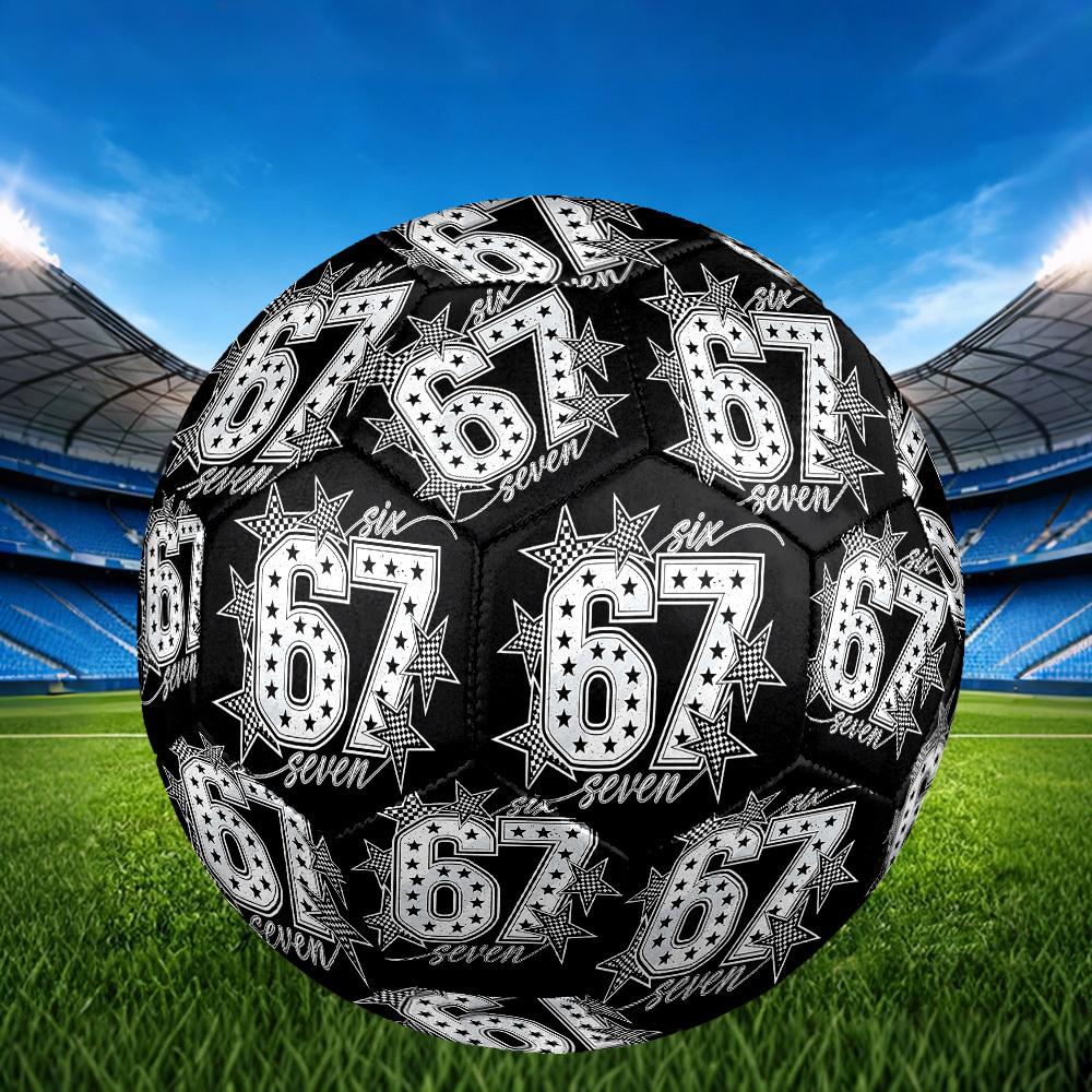 1pc Starry Number Theme Soccer Ball Football, Size 5, Lightweight PVC, Outdoor Training Soccer Ball,Gift C6554