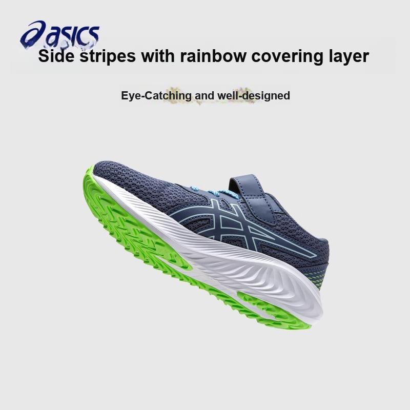 New Asics Pre Excite 10 Anti Slip Wear Resistant Low Top Kids' Running Shoes Blue Green Children Aged 3 7 Years Old 1014A297-403