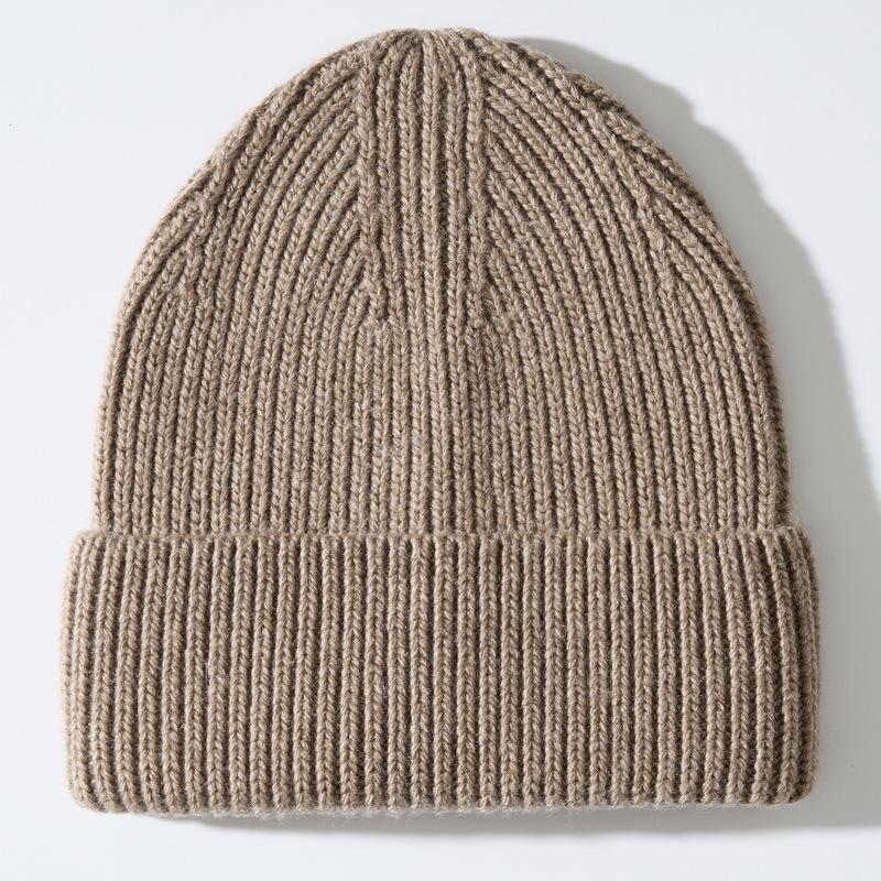 2025 Autumn/Winter Unisex Thick Knit Wool Hat - European & American Inspired Korean Style