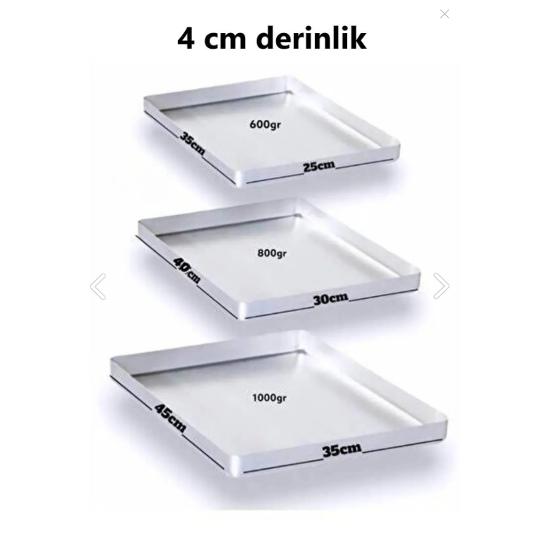 

3-х алюминиевый противень для выпечки пахлавы (25x35 и 30x40 и 35x45 см)