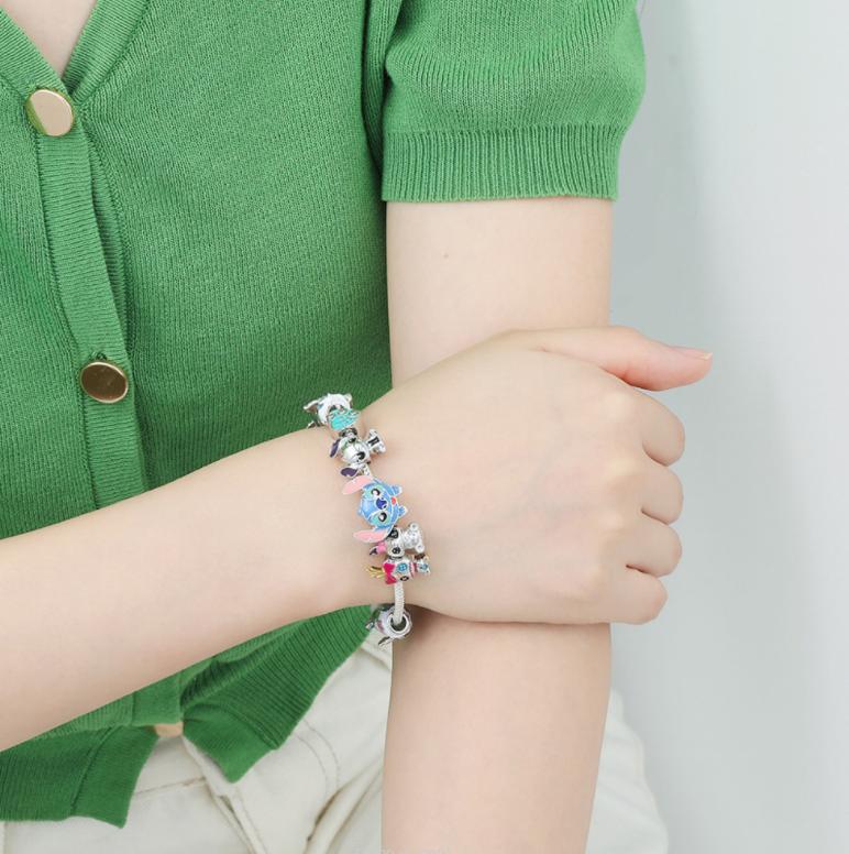 Kids Cartoon Charms Bracelet Large Hole Charm Bracelet Gift for Kids
