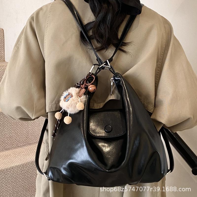 High-end Retro Large-capacity Bag Women's 2025 New Multi-functional Commuter Backpack Shoulder Tote Bag