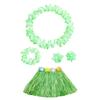 Kids Hawaiian Grass Lei Skirt Flower Wristband Garland Fancy-Costume Suit New