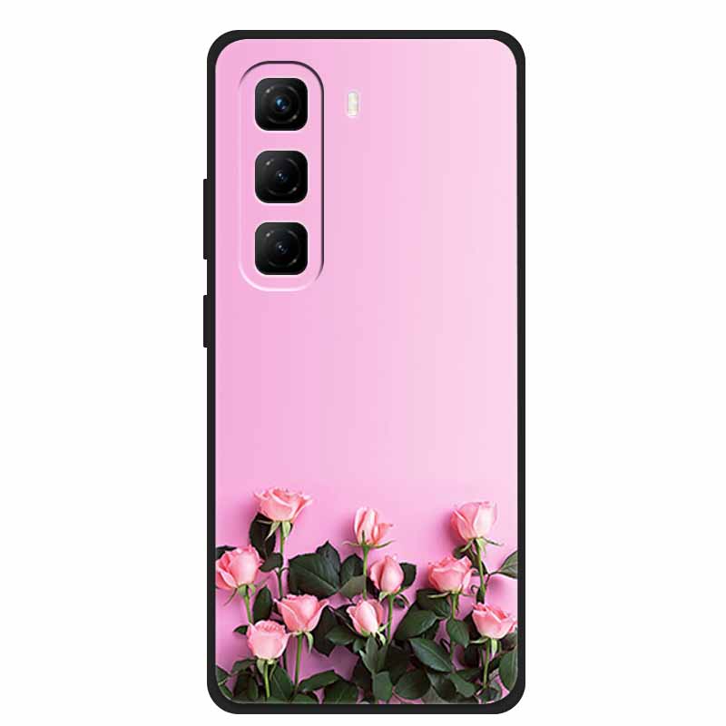 Per Custodia Infinix Hot 50 5G Fiori Morbido Silicone TPU Antiurto Custodie per Telefono per Infinix X6720 Animali Lupo Cool Copertura Protettiva