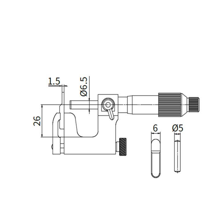 Multifunctional Outer Diameter Micrometer 0-25mm for Pipe Diameter, Wall, Shaft, Groove, Step Height, and Narrow Dimensions Measurement.