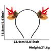 Stylish Christmas Antler Headband With Cute Bells And Colorful Bow For Celebrations Festive