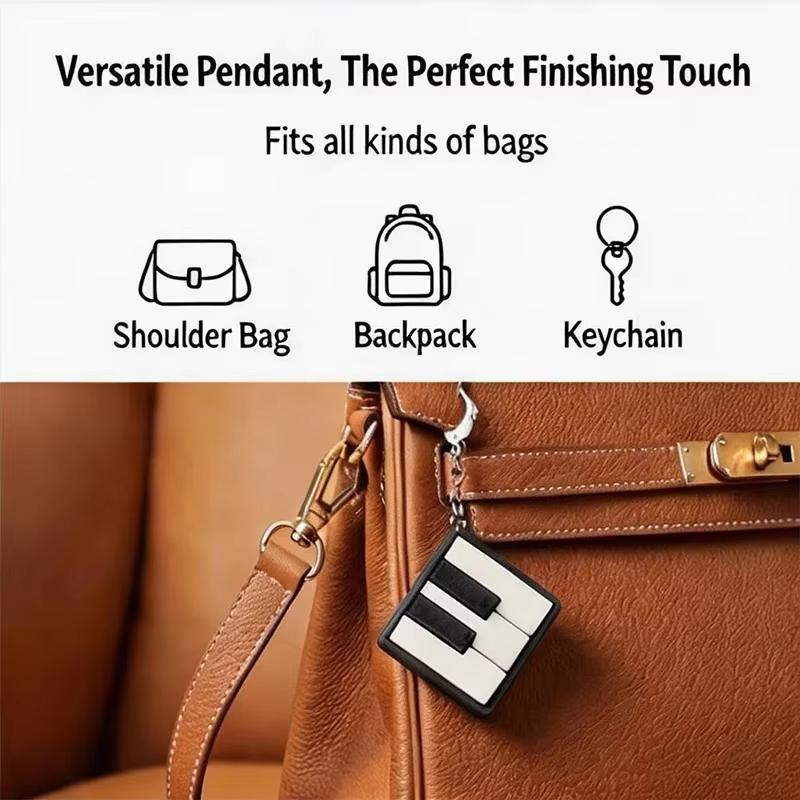 1Pcs Sensory Stress Relief Keychain 3D Printed Mini Piano Keyboard Clicker Fidget Toy Office Desktop Decor Souvenir Gift
