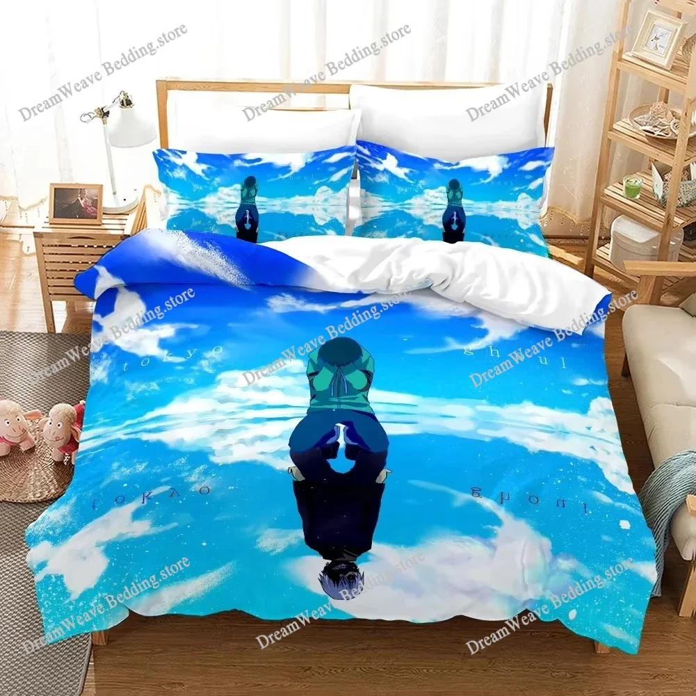 3D Printed Anime Tokyo Ghoul Bedding Set Boys Girls Twin Queen Size Duvet Cover Pillowcase Bed Kids Adult Home Textileextile963