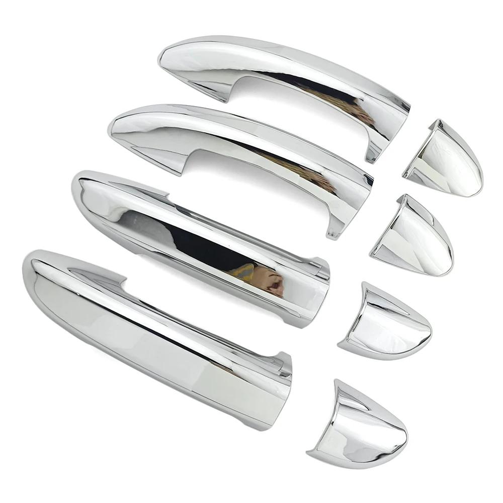 For VW CC Passat CC 2008-2017 ABS Chrome Door Handle Cover Trim Protector & Bowl Cup Frame Guard Car Exterior