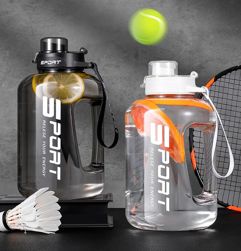 Large Capacity Water Bottle with Straw Lid Sports Gym Water Kettle for Camping Travel BPA Free Drinking Bottles