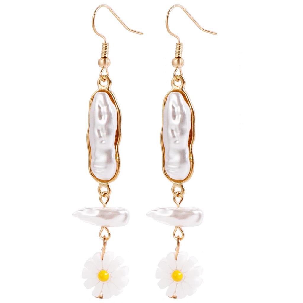 Elegant Irregular Faux Pearl & Spliced Chain Necklace for Women