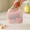 1 3Pcs Makeup Bag Mesh Handbag Portable Cosmetic Organizer Zipper Storage Pouch for Travel Purse and Lipstick