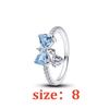 European New Butterfly Flower Heart Star Jewelry Set 925 Silver Earrings Ring Necklace for Women