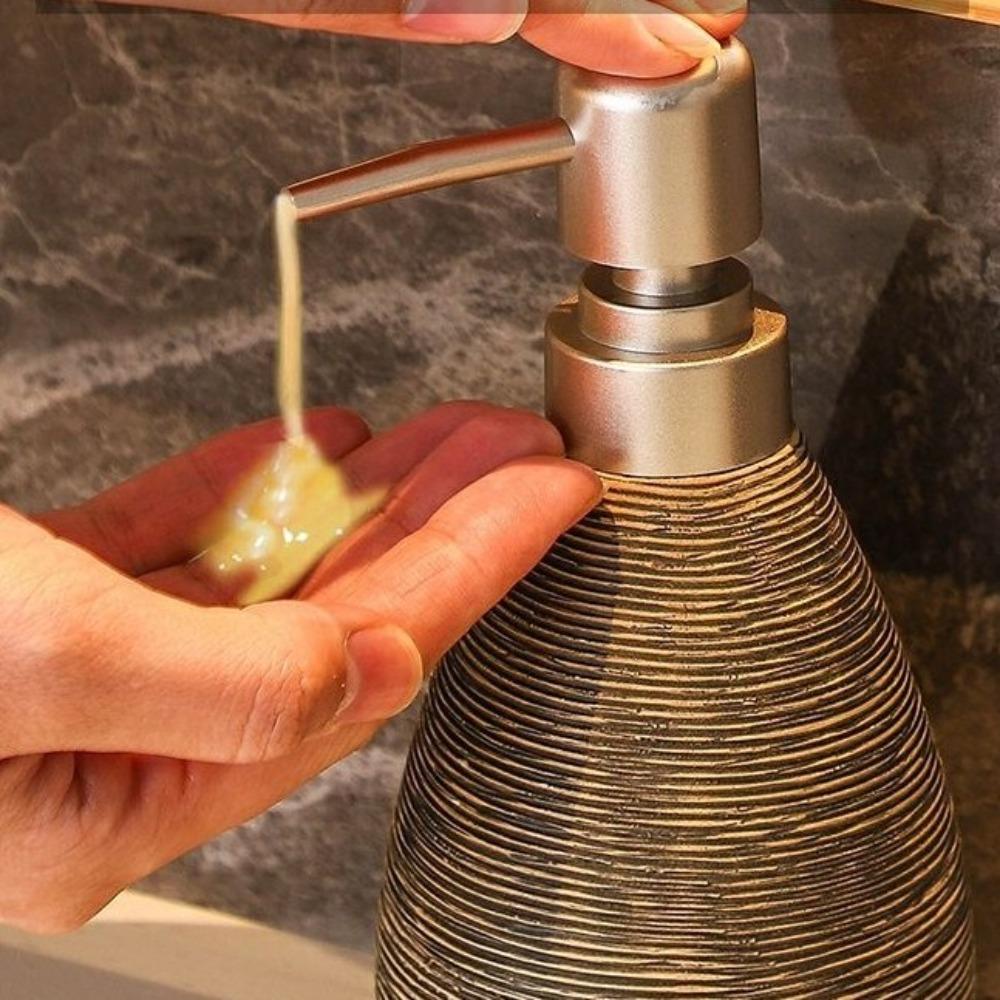 Ceramic Hand Sanitizer Bottle Retro Shower Gel Bottle New Lotion Press Bottle