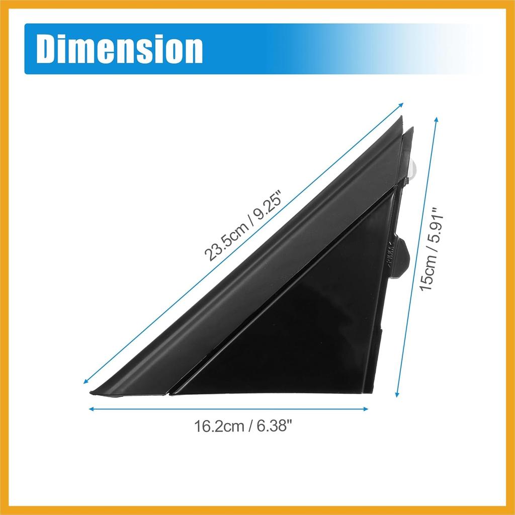 1 Pair Car Gloss Black Door Mirror Flag Cover for Fiat 500 2012-2019 Trim 1SH17KX7AA 1SH16KXAA Left Driver Right Passenger Side Door Rearview Mirror