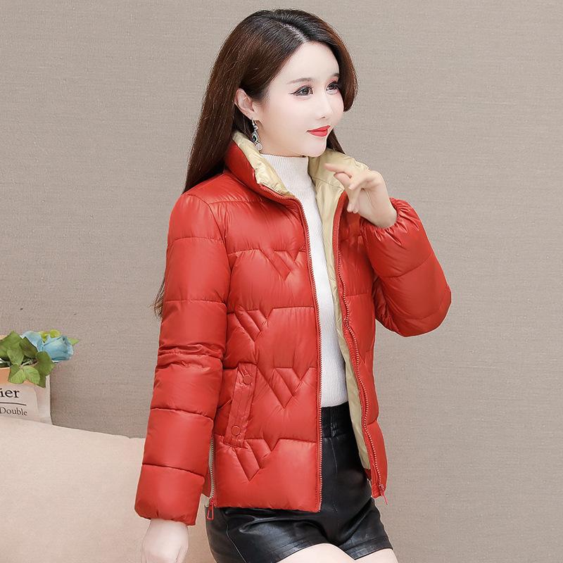 VEZFAA Damenmode Casual Herbst Winter Einfarbig Druck Langarm Jacken & Mäntel Daunenmäntel