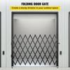 Single Folding Security Gate, 48" H X 71" W Folding Door Gate, Steel Accordion Security Gate, Flexible Expanding Security Gate, 360° Rolling Barricade