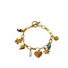 Titanstahl Gold Plated Blume Herz Armband Mode Schmuck Leichter Luxus Persönlichkeit Geschenk für Frauen