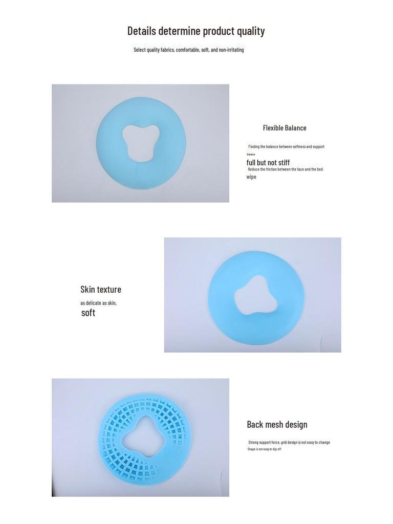 Silicone Face Down Pillow - Round Massage Cushion for Salon