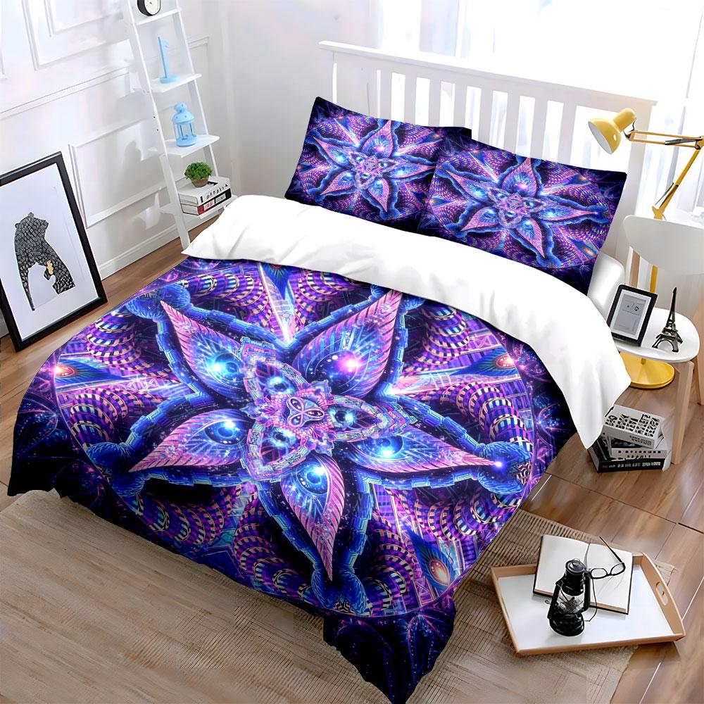 Colorful Mandala Tapestry Set Soft Comfortable Duvet Cover Bedding Set Included 1*Duvet Cover & 2*Pillowcases, Gift