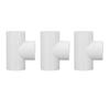 12Pcs PVC Tee Pipe Fittings Plastic Equal Diameter Joints Adapter Water Supply Home Improvement