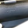 PRADA 2ML188 logo Zip Around Long Wallet Safiano leather blue/SilverHardware