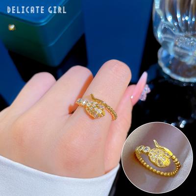 Vintage Punk pierścień w kształcie węża dla mężczyzn kobiety koreański elegancki otwór regulowane pierścionki z cyrkonią wesele biżuteria