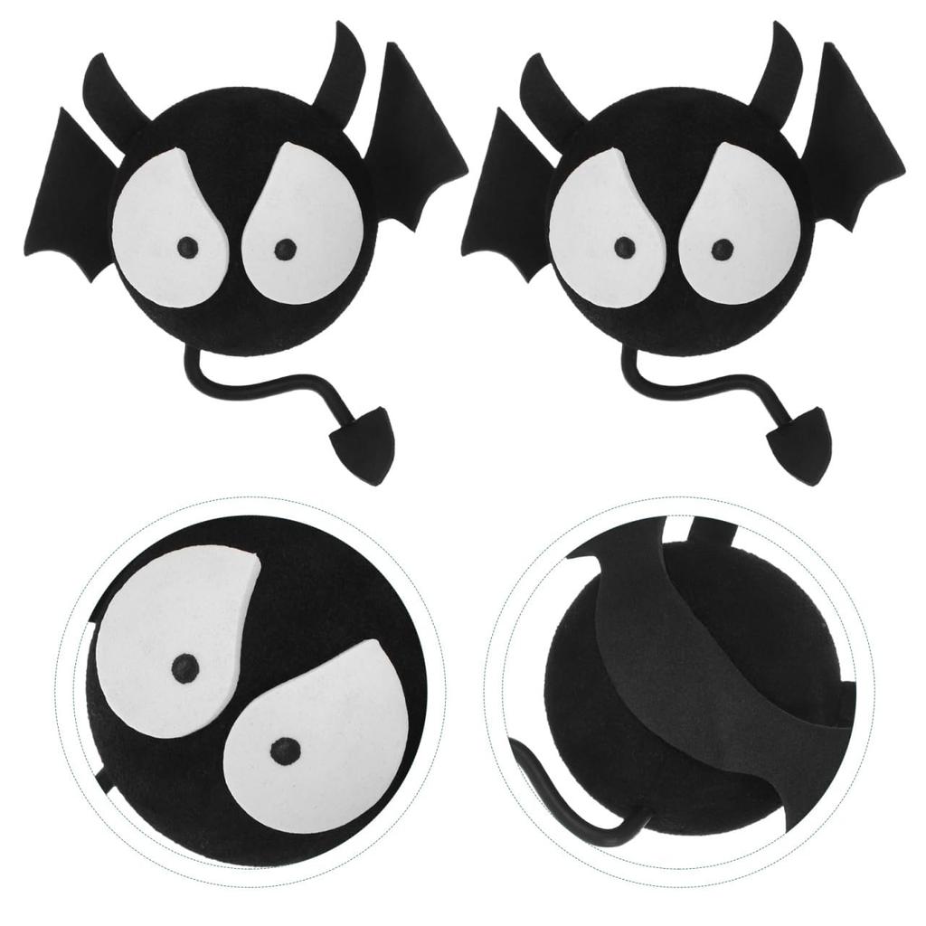 Lurrose Car Antenna Set of Easy To Devil Exterior Car Parking Easy To Black Toppers, 2, Plastic, Funny, Lightweight, Store, Design, Accessories, Lot,
