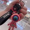 Keychain Pendant Cute Cartoon Keyring Environment Friendly Car Key Pendant Silicone Metal Keyring Pink