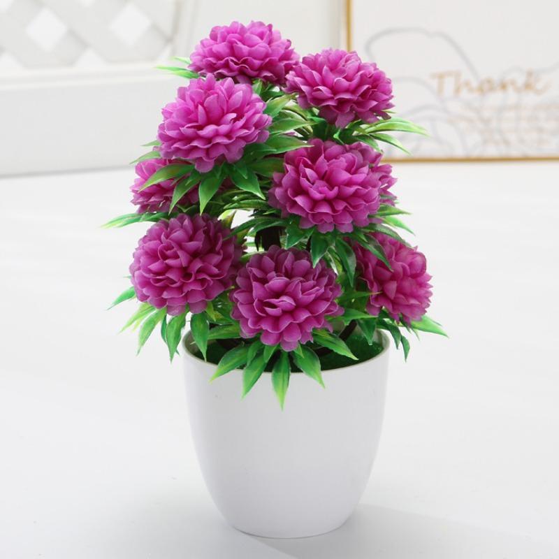 Flower, Small Tree Money TreePlastic FlowerArtificial Plant Set Floral Decoration Artificial Potted Plant Ornaments