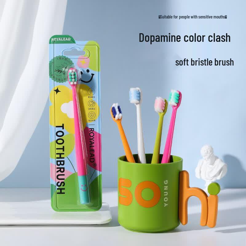 RAOYI Adult Ultra-Fine Soft Bristle Toothbrush (2-Pack)