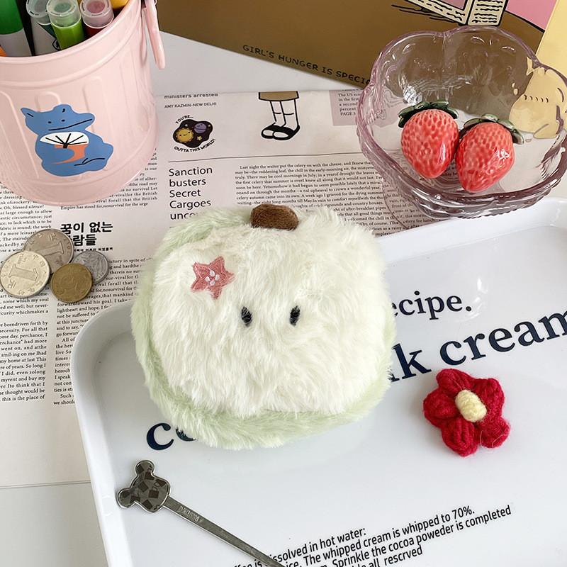 Adorable Plush Apple Coin Purse With Soft Short Plush Material For Women Gifts