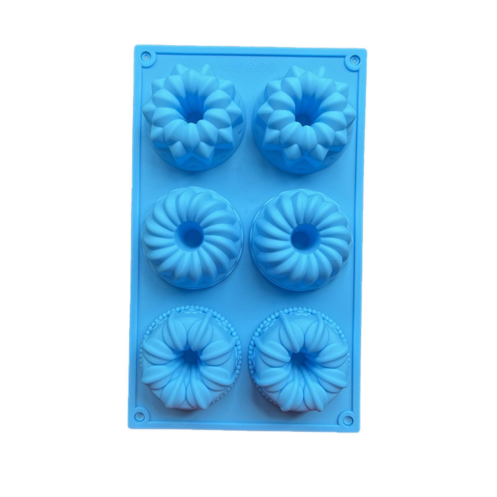 

Рифленая трубчатая форма для торта Fancy Donuts Силиконовая форма для выпечки Donas Cupcake Soap Making Tool Mols Silicona Kitchen Accessory One Size синий