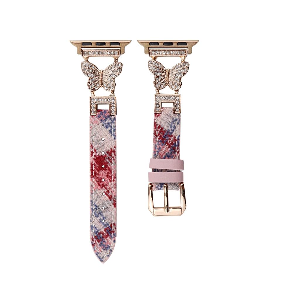 Curea din piele fluture pentru Apple Watch Series 9 8 7 6 5 4 3 2 Se Curea de ceas pentru bratara IWatch Ultra 41mm 45mm 40 44mm 38 42mm