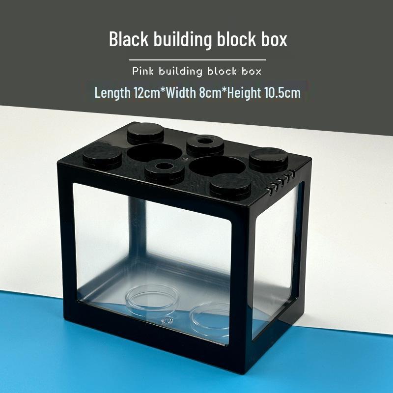 Transparent Desktop Aquarium: Fighting Fish, Jellyfish, Goldfish Tank with Street Stall Stand Design