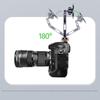 Rotatable Camera Phone Holder Cold Shoe Mount 1/4 Threaded Base For Smartphones Double Joint Adjustment System