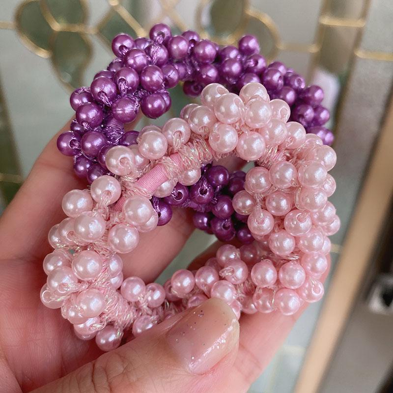Imitation Pearl Hair Accessories Women Hair Scrunchies Girls Elastic Hair Bands Hair Ties Elegant Hair Gum Party Gift