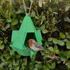Cyberpunk Style Hanging Bird Feeder Semi Enclosed Large Capacity Bird Feeding Station Rainproof Plastic Bird Feeder House