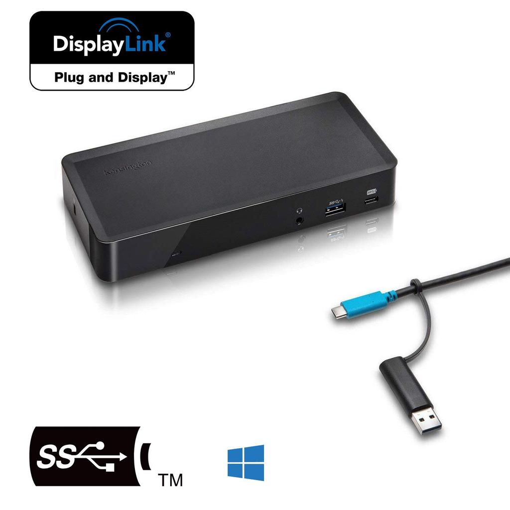 Kensington SD4700P Universal Docking Station with Security Microsoft Windows 10 3 Year K38240JP Slot, 7, Compatible, Warranty,