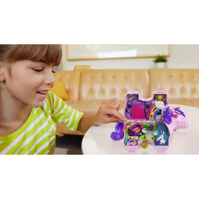 Polly Pocket - Sac Licorne Surprises - Piñata Licorne Féérique + de 25 accessoires