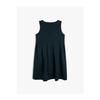 School Dress Pleated Sleeveless Round Neck Cotton