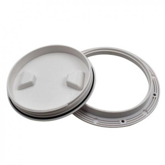 ABS White Round Boat Yacht Marine Out Deck Plate pection Access Hatch Cover