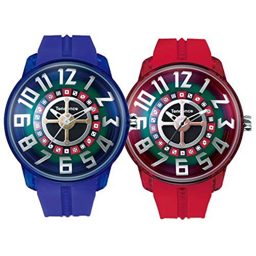 

Tendence KingDome TY023011 червоний і TY023012 синій парний годинник імпортований [Tendence] [звичайний продукт]