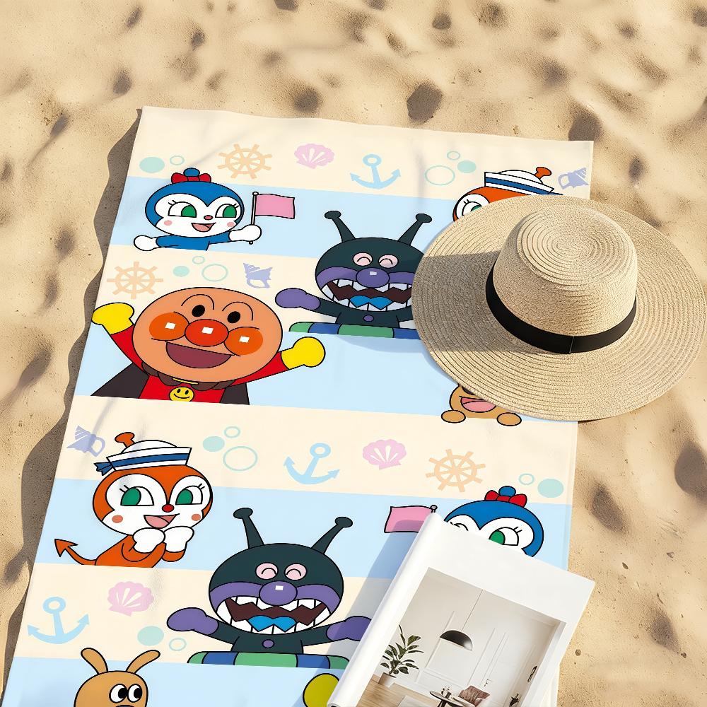Cartoon A-Anpanman Towel Quick Drying Beach Towels Are Suitable For Swimming Pools Camping Yoga And The Gym