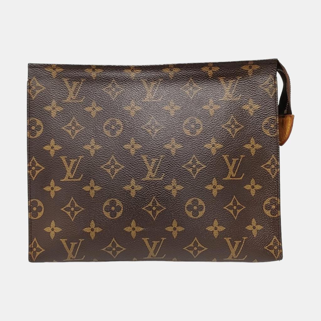 [Gebraucht] Kulturtasche 26 Klassisches Monogramm Canvas und Leder Waschtasche - Gut #Y1SEC4