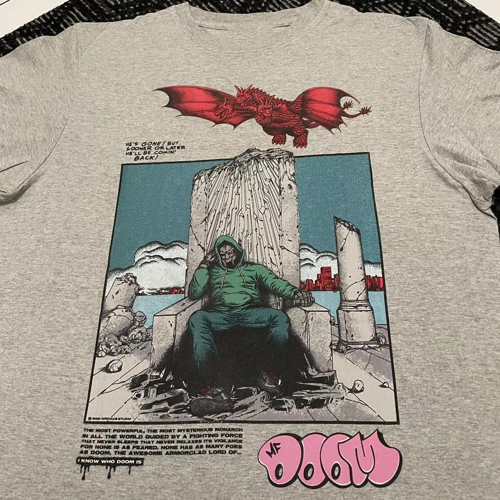Rare MF DOOM Band Collection Gift For Fan All Size Grey T-shirt XXXL