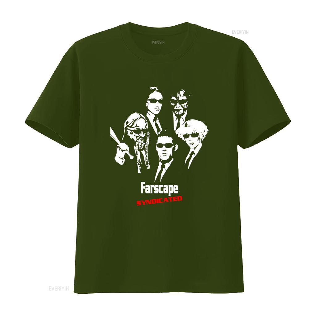 Farscape Syndicated Movie T Shirt 100 Cotton Black Reprint Digital TK0148 vintage Washed fashion Stylish streetwear graphic